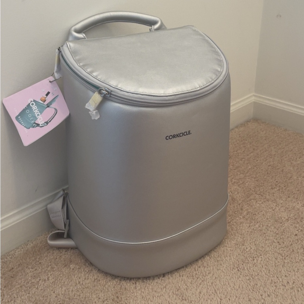 Corkcicle Metallic Silver Backpack Cooler